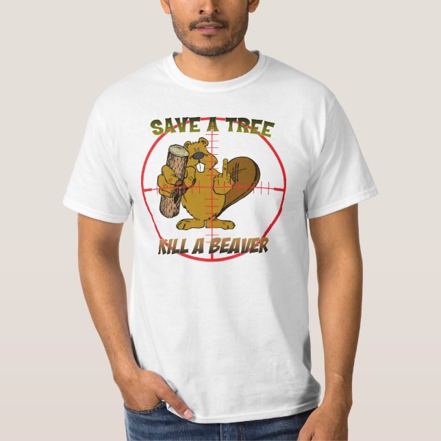 VÄRDESSKATT FÖR BEAVER TRÄD T-SHIRT (Framsida)