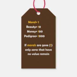 Värdet av moral i livet presentetikett