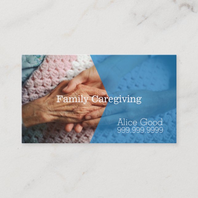 Vårdgivare för sjuksköterskor visitkort (Framsida)