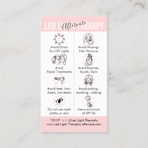 Vårdguide efter LED-ljusterapi Visitkort