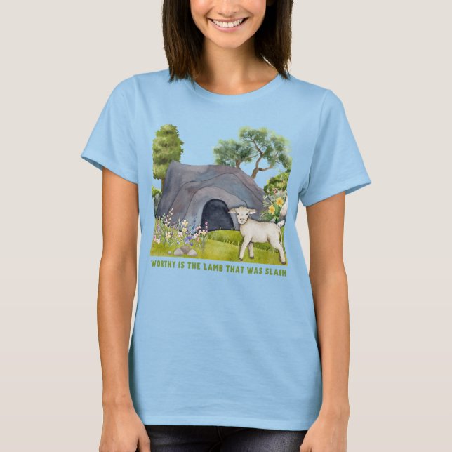 Värdig är lammen t shirt (Framsida)