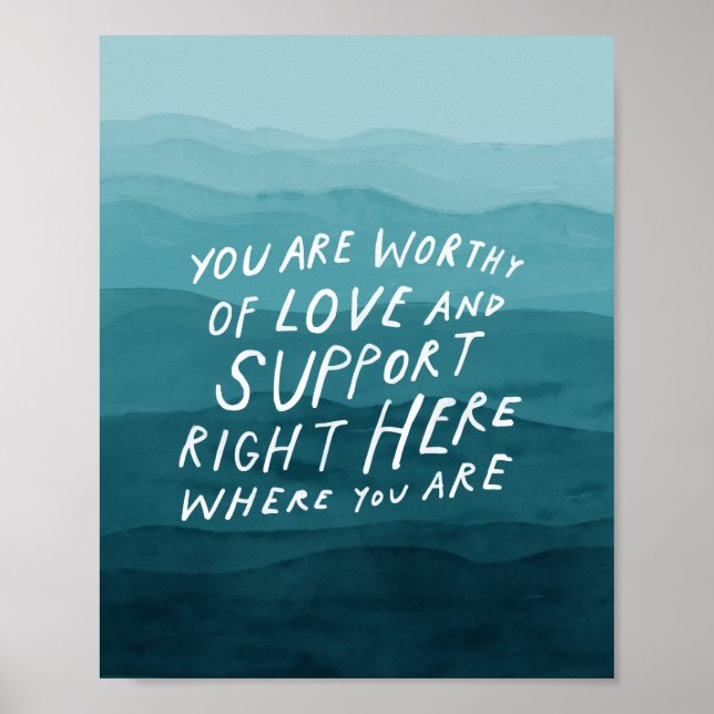 Värdig för kärlek och support - terapeutiskt konto poster (Framsidan)
