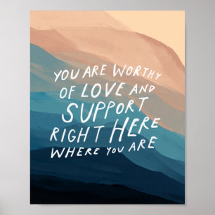 Värdig för kärlek och support - terapeutiskt konto poster