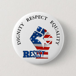 Värdighetrespektjämställdhet motstår trumf knäppas knapp