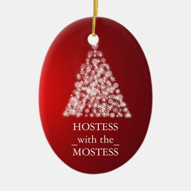 Värdinna med Julaftonen MESTA Jul Julgransprydnad Keramik (Framsidan)