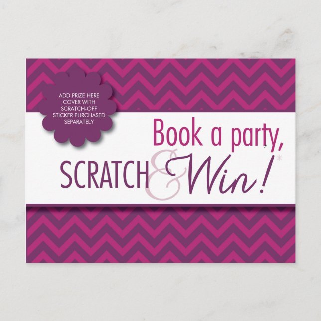 Värdinna Scratcher/anvisningsvykort - IN-HOME Vykort (Framsida)