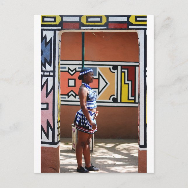 Värdinna vid Lesedi Vykort (Framsida)