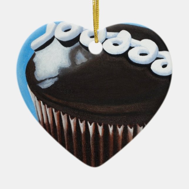 Värdinnamuffin Julgransprydnad Keramik (Framsidan)