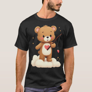 Vårdpärmar Alla hjärtans dag Tendereart Bear Vinta T Shirt