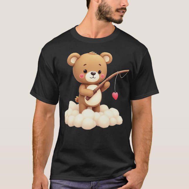 Vårdpärmar Alla hjärtans dag Tendereart Bear Vinta T Shirt (Framsida)
