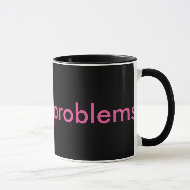 #vårdproblem - svart & rosa mugg (Höger)