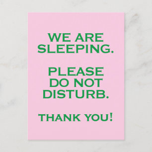 Vårdsalar Stör Ej Skylt Vykort