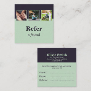 Vårdservice i hemmet med ett friendatorgrafik fyrkantigt visitkort