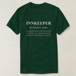 Värdshusvärd Rolig RPG-definition med vit text T Shirt