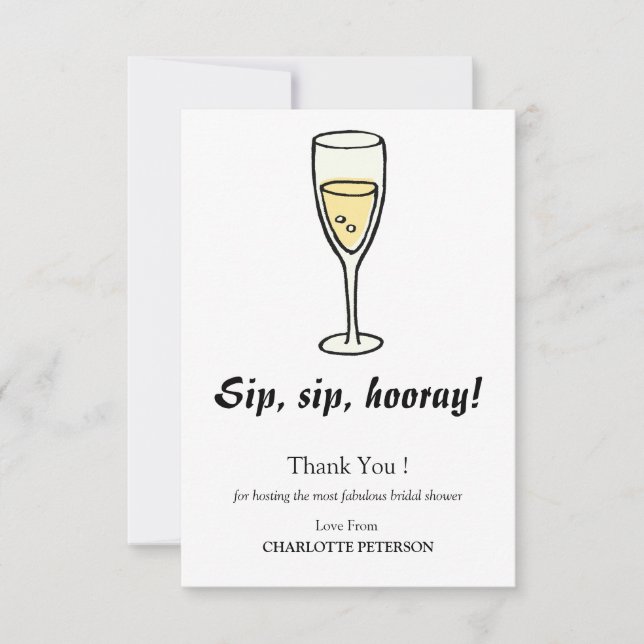 VärdTack för cute och enkel Möhippa Anteckningskort (Framsida)