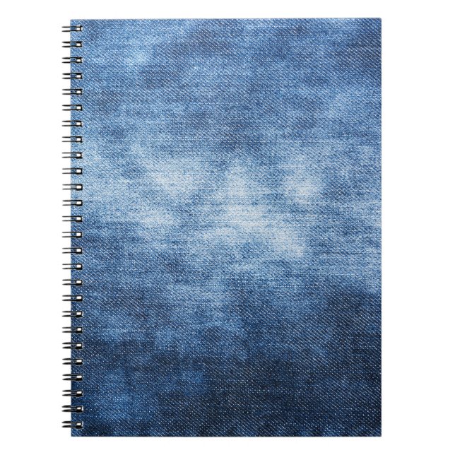 Vare denim-väv, texturerad bakgrund. anteckningsbok (Framsidan)