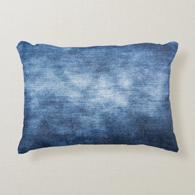 Vare denim-väv, texturerad bakgrund. prydnadskudde (Framsidan)