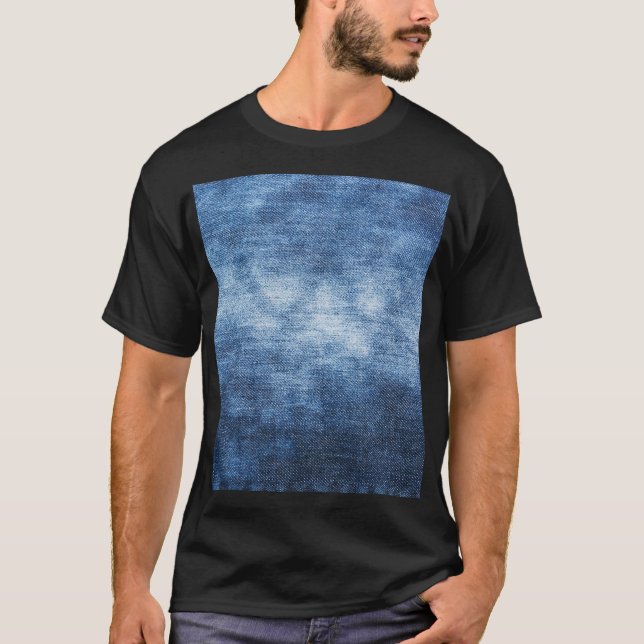 Vare denim-väv, texturerad bakgrund. t shirt (Framsida)