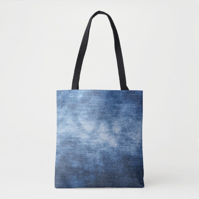 Vare denim-väv, texturerad bakgrund. tygkasse (Framsida)