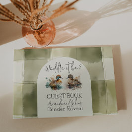 Vare det är Mallard Anka Gender Reveal Guest Bok