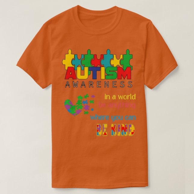 Vare sig Autism Awareness World BE T Shirt (Design framsida)