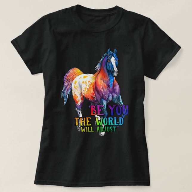 Vare sig du är du i världen justerar t shirt (Design framsida)