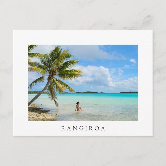 Vare under ett vykort i handflatan träd, vitt Rang (Framsida)