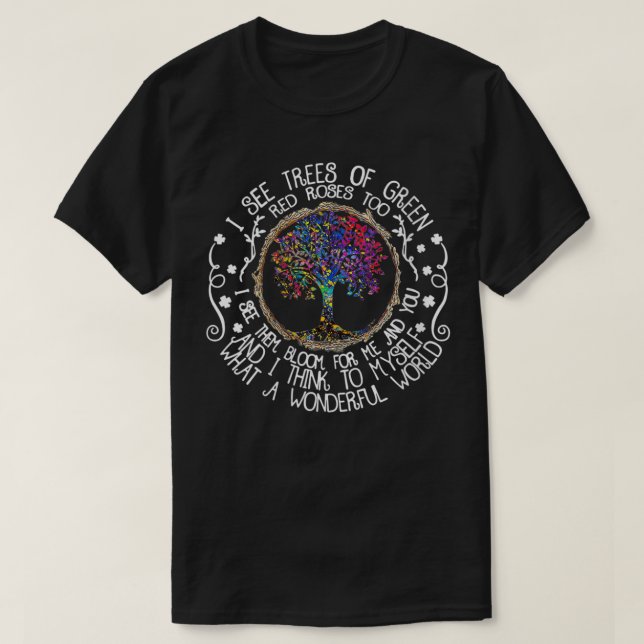 Vare vilken underbar World White Tet Design Mus T Shirt (Design framsida)