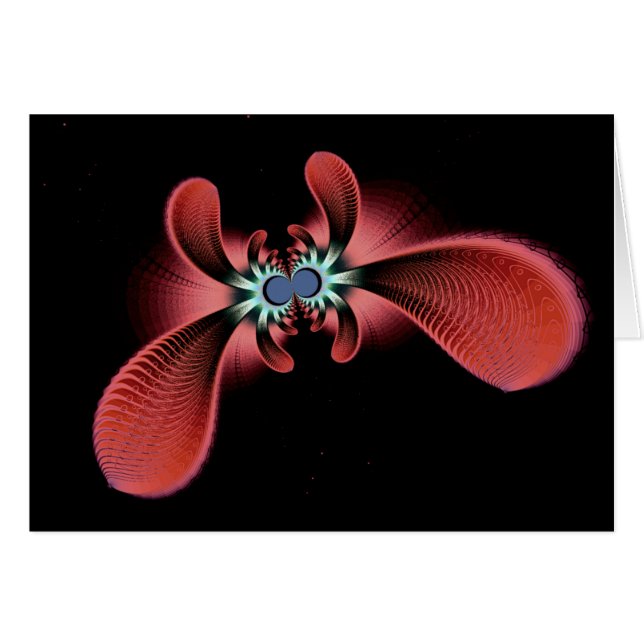 varelse för hårigfractalutrymme hälsningskort (Framsidan Horizontal)