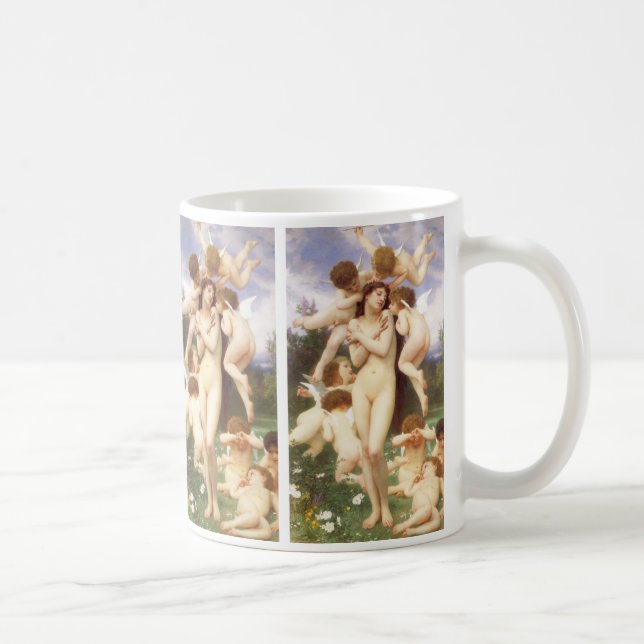 Våren återkomst (Le Printemps) av Bouguereau Kaffemugg (Höger)