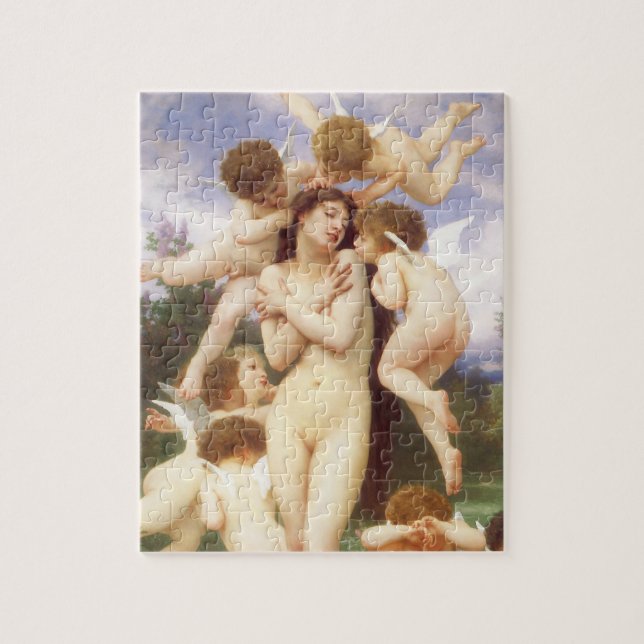 Våren återkomst (Le Printemps) av Bouguereau Pussel (Vertikal)