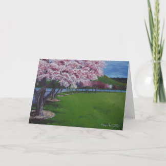 Våren blomstrar hälsningkortet kort