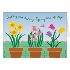 Våren har fjädrat! hälsningskort