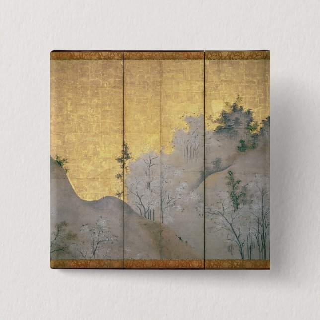 Våren landskap knapp (Framsida)