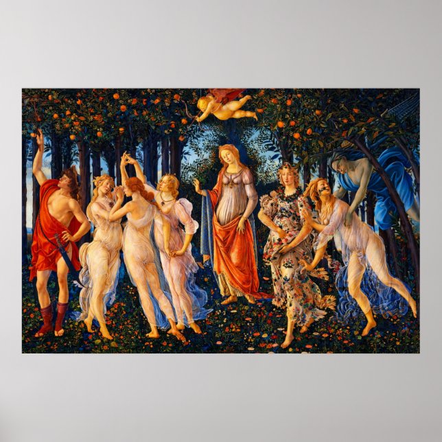 Våren (Primavera) av Sandro Botticelli Poster (Framsidan)