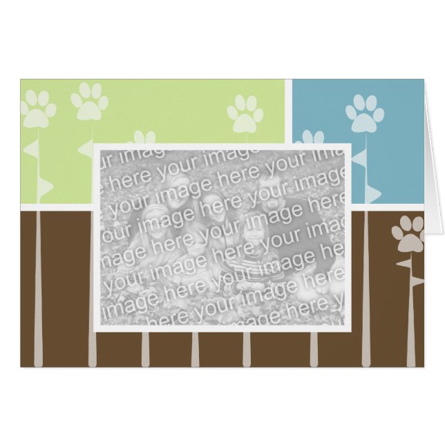 Våren tafsar fotokort hälsningskort (Framsidan Horizontal)