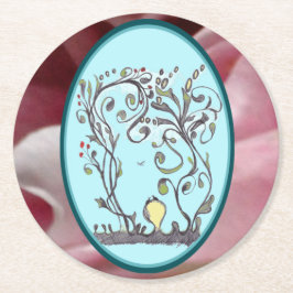 Våren vill bara ha lite Roligt Underlägg Papper Rund