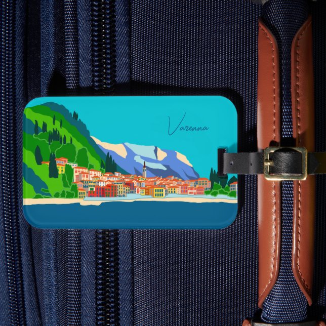 Varenna Como Italien Illustration Travel Bagagebricka (Framsida Insitu 4)