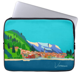 Varenna Como Italien Illustration Travel Laptop Fodral