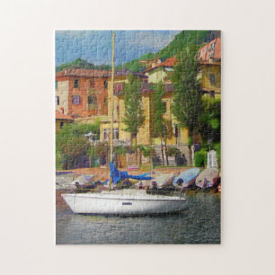 Varenna, Italien på Sjö Como Pussel
