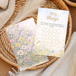 Vårens blommiga baby-bingospelkort