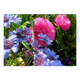 Vårens blommor hälsningskort