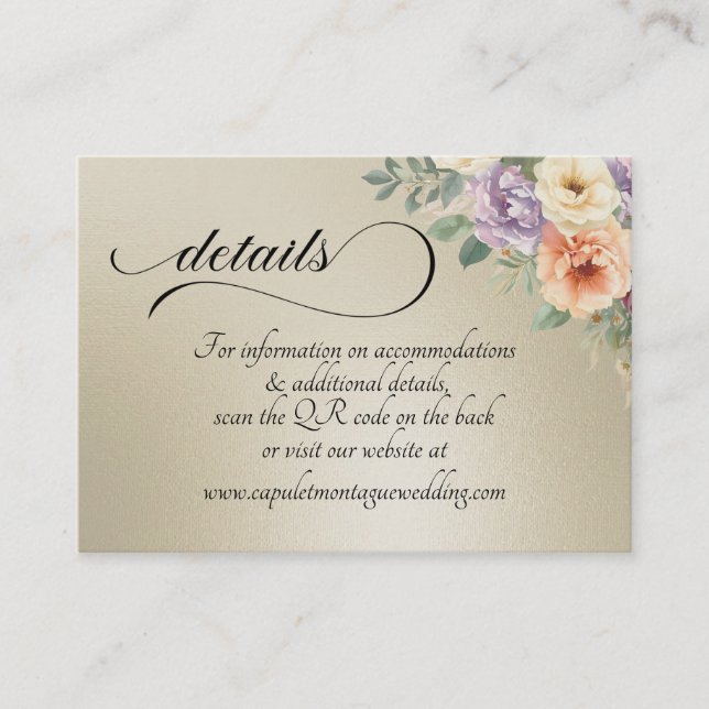 Vårens blommor, QR-kod - vete Tilläggskort (Framsida)