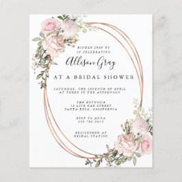 Vårens blomsterbröllopsfestinbjudan