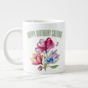 Vårens blomsterbukett jumbo mugg