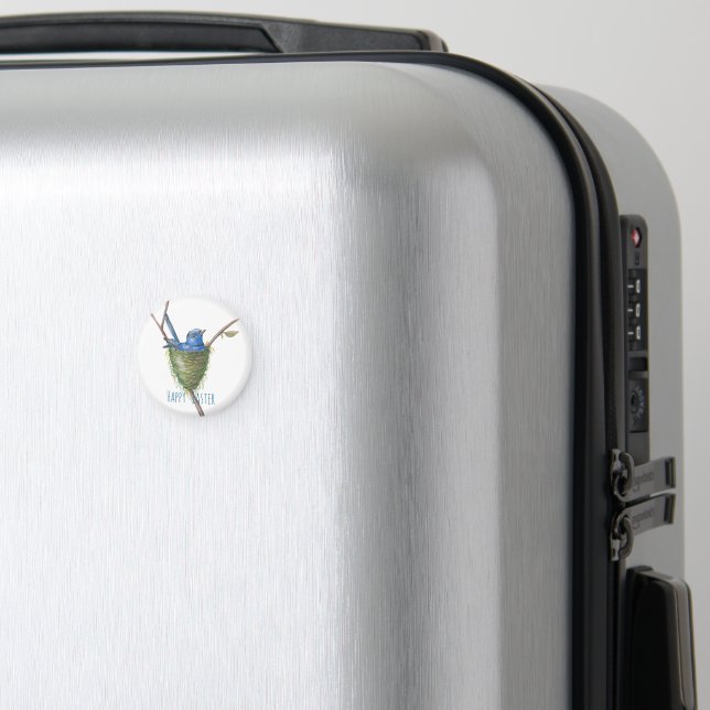 Vårens charm: Bedårande fågel i bo  Magnet (In Situ (Luggage))
