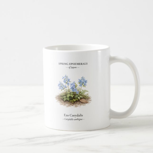 Vårens efemära i Japan – Ezo Corydalis Kaffemugg (Höger)