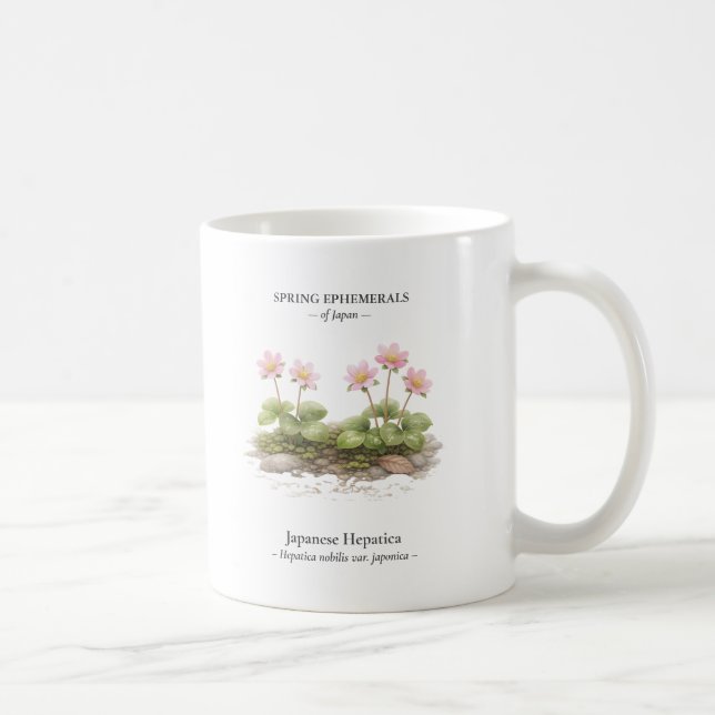 Vårens efemära i Japan – Japansk Hepatica Kaffemugg (Höger)