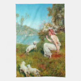 Vårens glädje (av John Collier) Kökshandduk