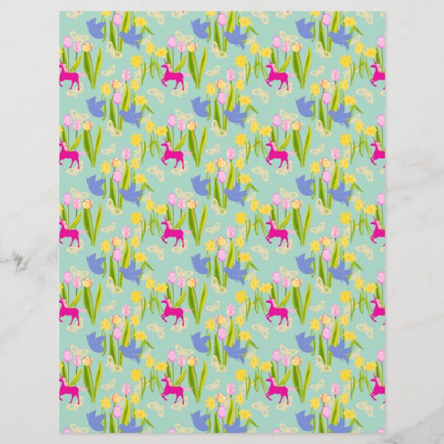 Vårens glädje Scrapbookpapper (Framsida)